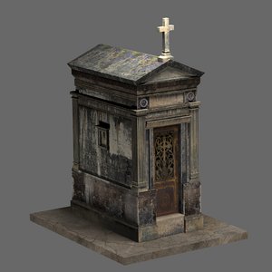 3D weathered mausoleum