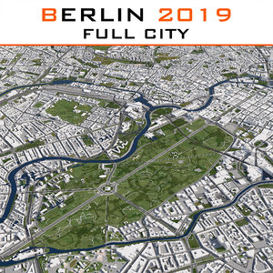3d berlin cityscape model