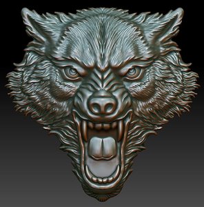 3D model wolf head