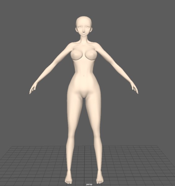 3D model female character