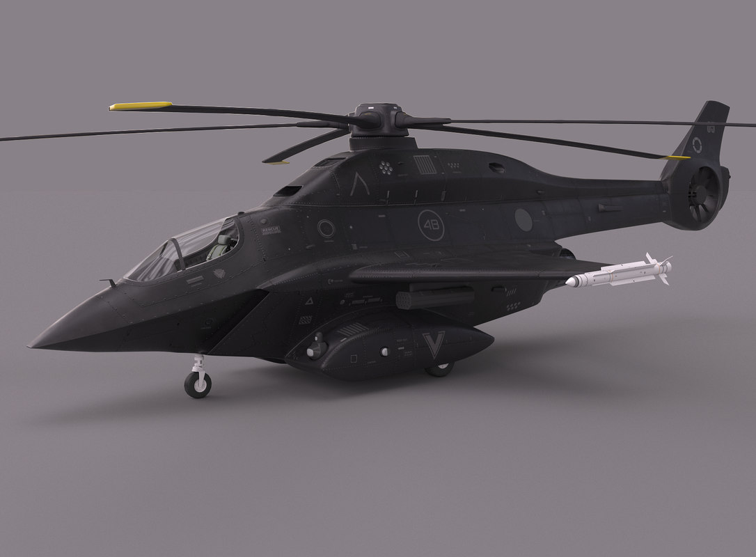 Futuristic Helicopter Concept Art