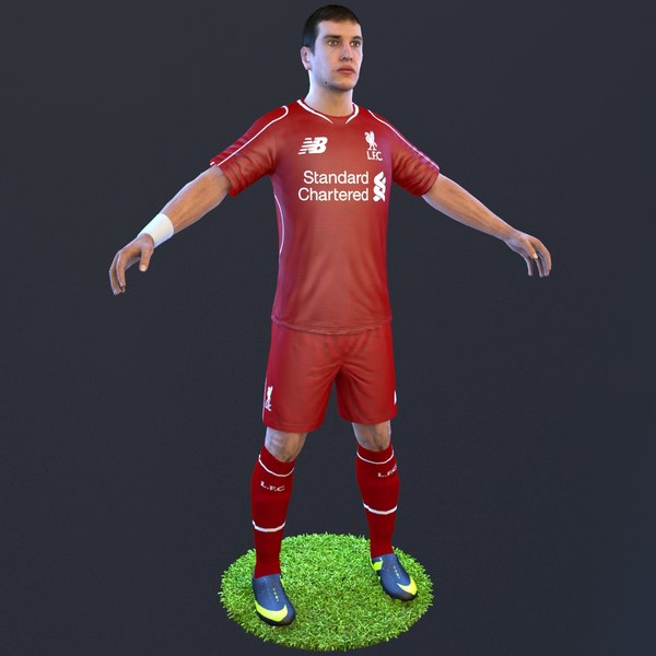 3D soccer player model