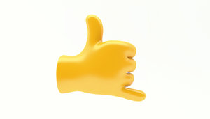 3D emoji hand model