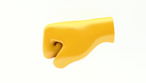 emoji hand 3D model