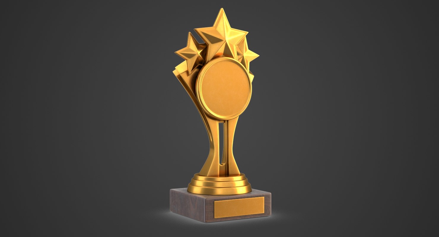 Gold trophy 7 3D model - TurboSquid 1415352