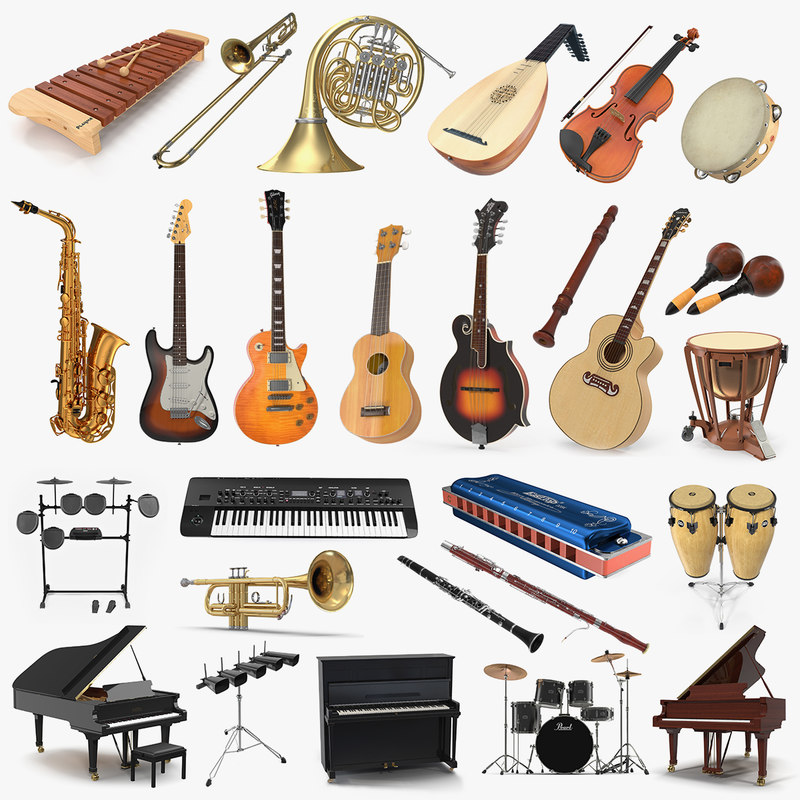 Musical instruments 5 model - TurboSquid 1415403