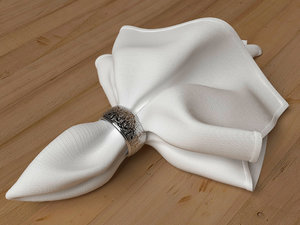 classical napkin 3D model