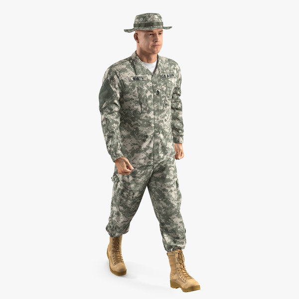 3D model army soldier combat uniform