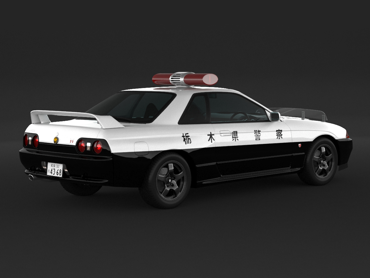 日产skyline gtr r32警车3d模型