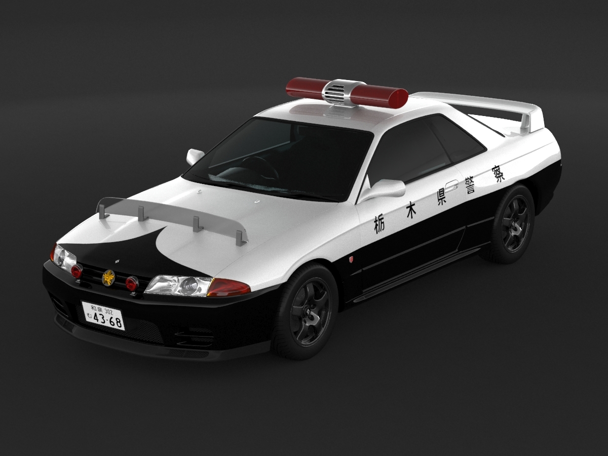 日产skyline gtr r32警车3d模型