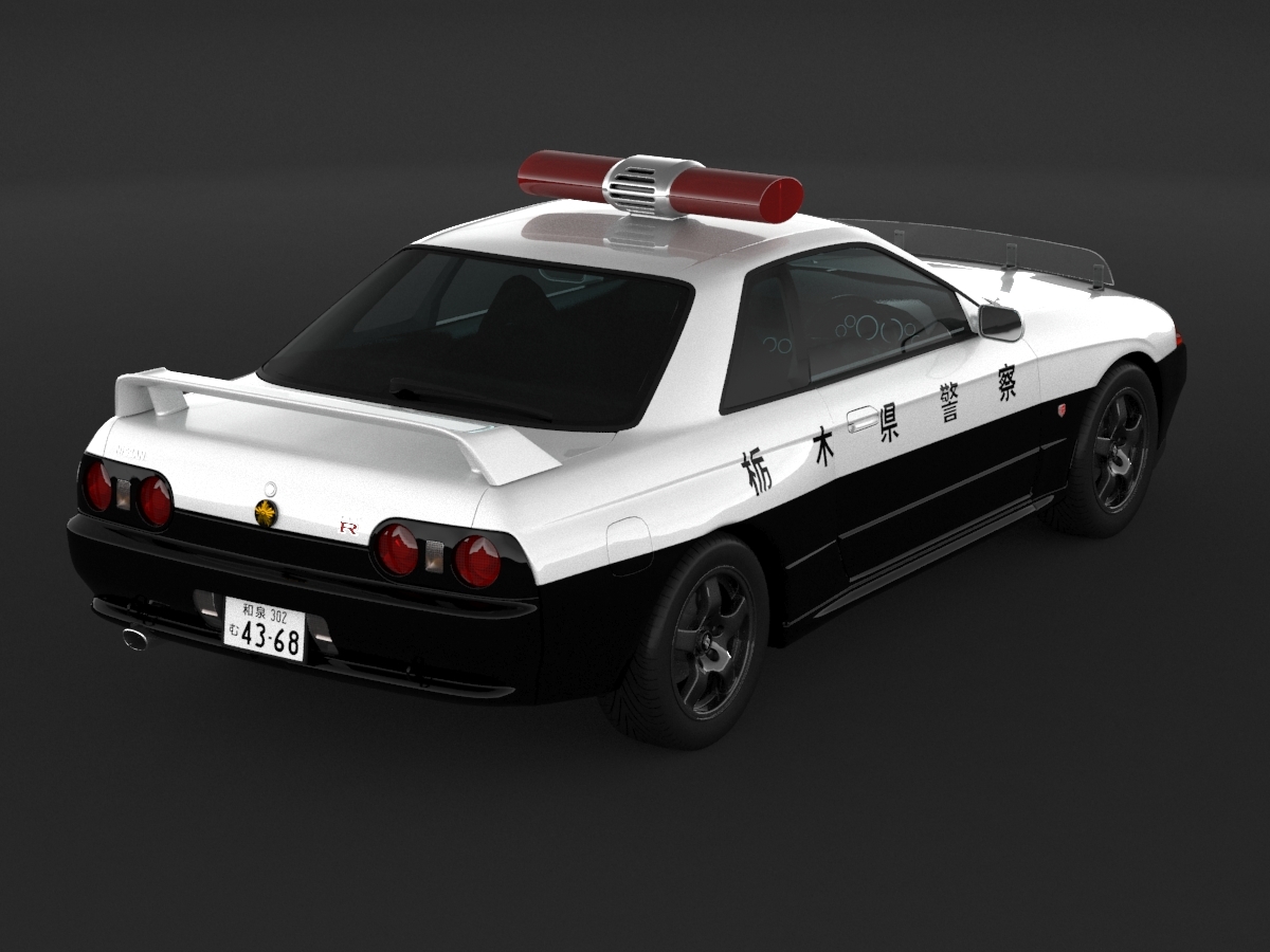 日产skyline gtr r32警车3d模型