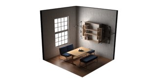 3D 4x4 room model