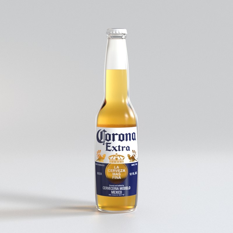 Beer bottle corona model - TurboSquid 1415941