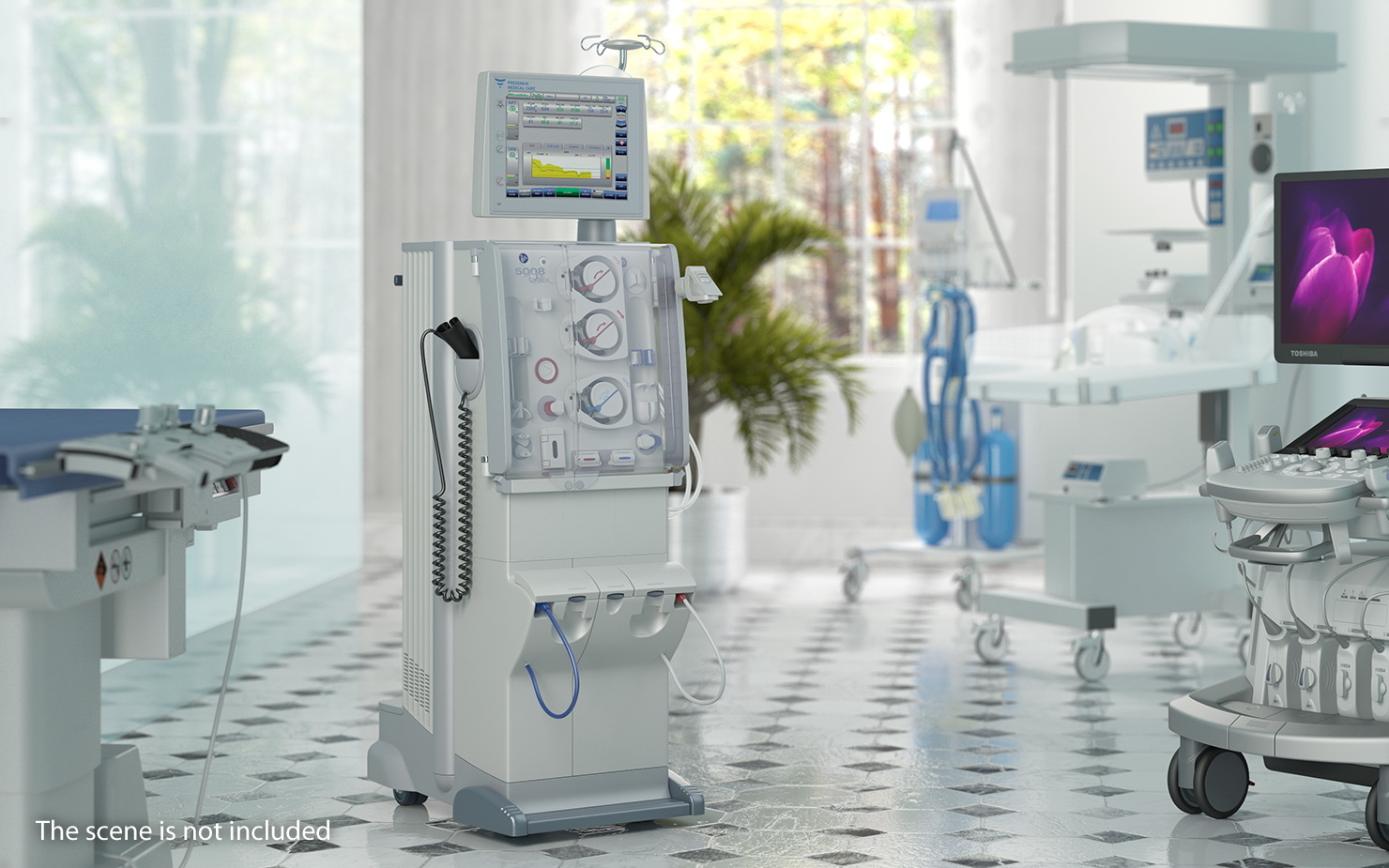 3D модель Fresenius 5008 Cordiax Аппарат для диализа - TurboSquid 1416213
