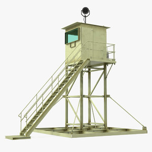 military guard tower 3D