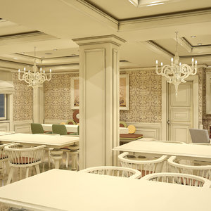 3D restaurant interior
