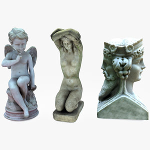 3D statues bust model