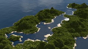 environment terrain blender beach 3D model