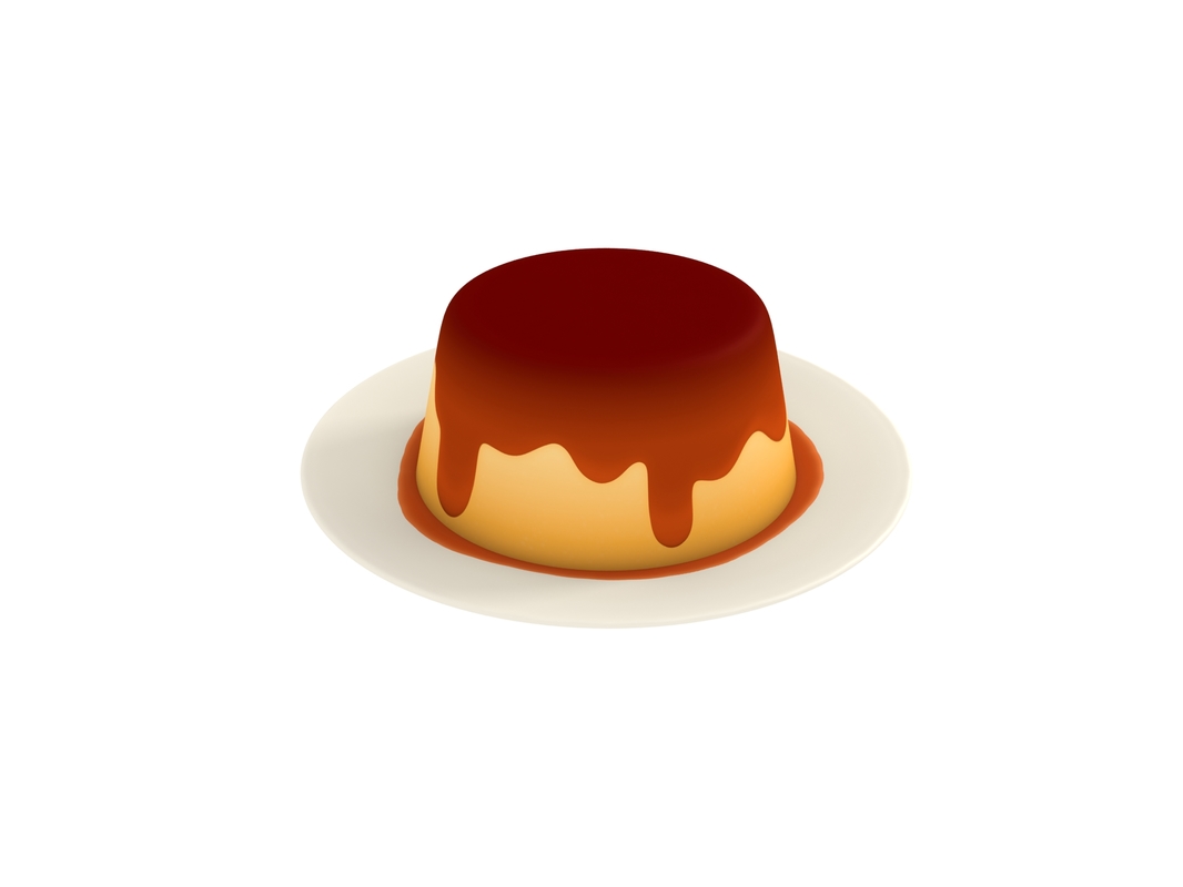 Pudding cartoon 3D model - TurboSquid 1416162