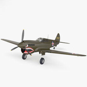 curtiss p-40 warhawk 3D model