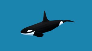 cartoon orca killer model