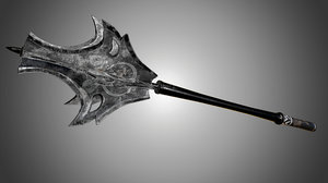 3D old mace weapon warrior character