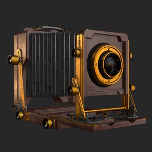 3D old antique camera model
