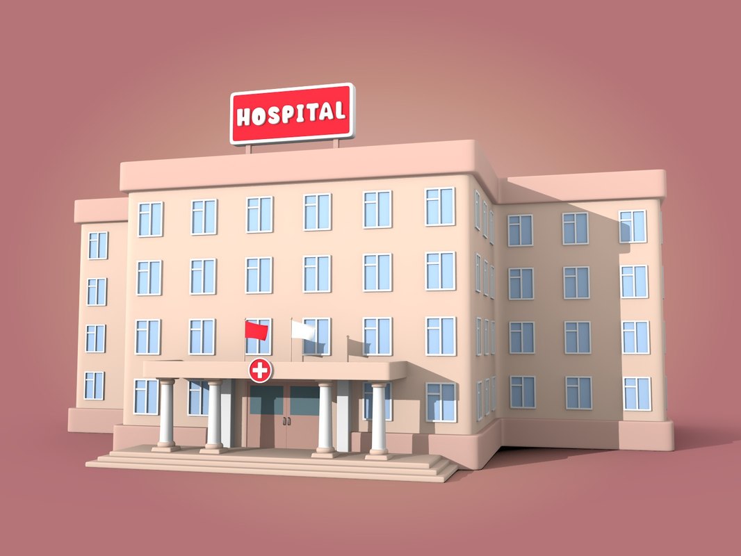 Cartoon hospital 3D - TurboSquid 1416371