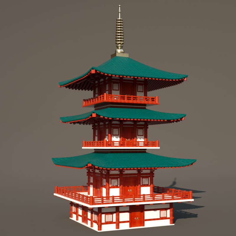 Japanese temple 3D model - TurboSquid 1416482