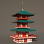 japanese temple 3D model