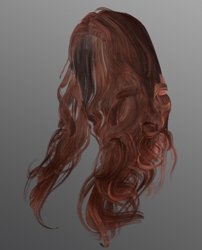 Female hairstyle long hair 3D model - TurboSquid 1416469