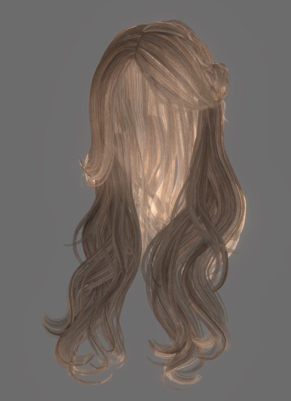 3D female hairstyle hair model - TurboSquid 1416505
