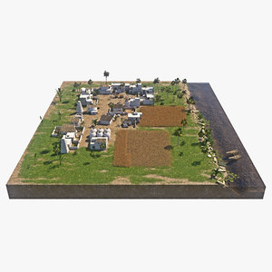 ancient village 3D model