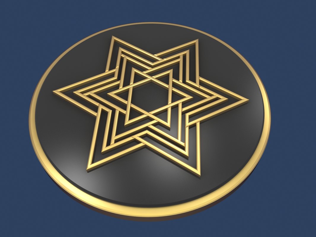 3D star david medallion model - TurboSquid 1416499