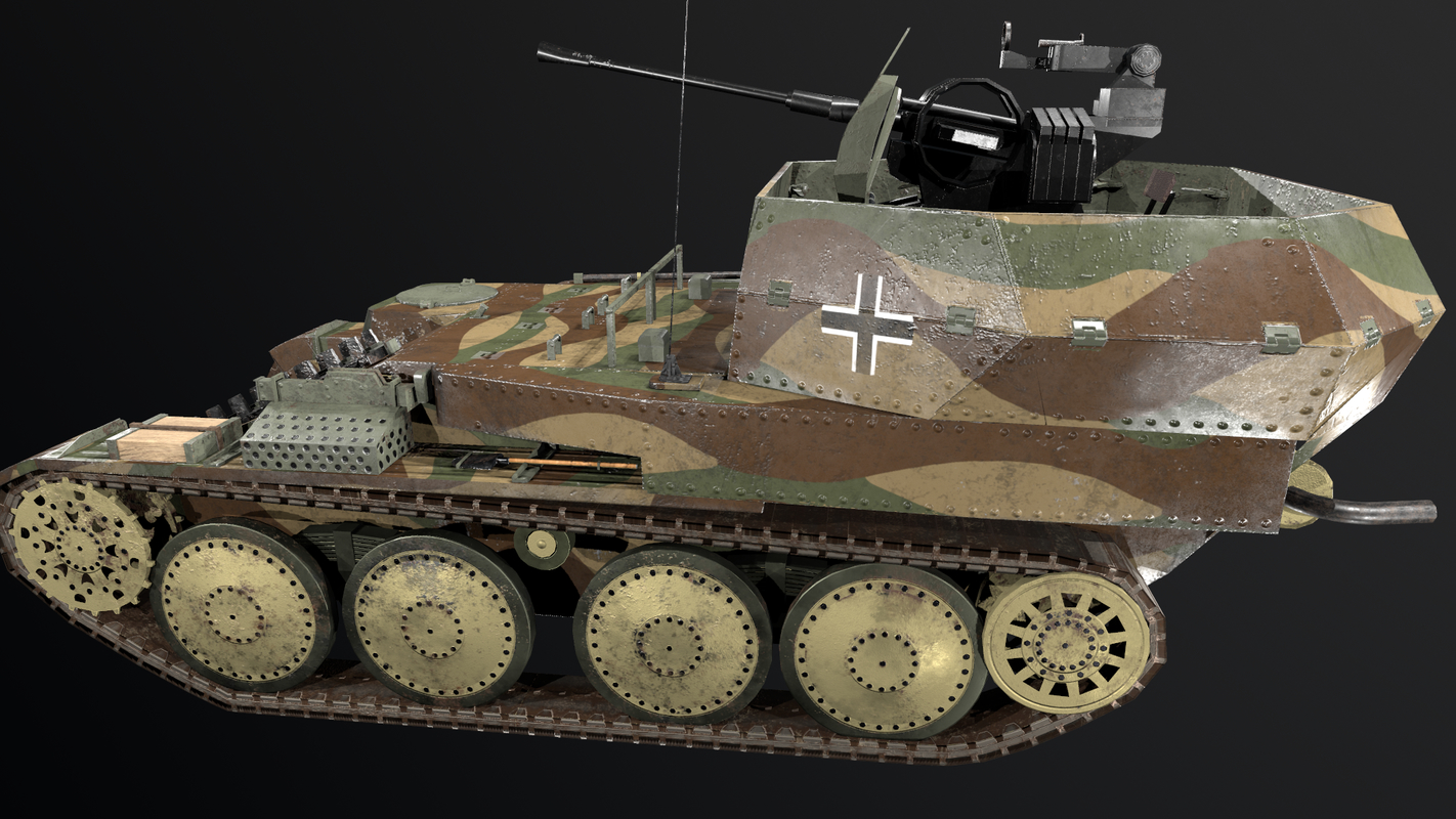 Flakpanzer 38 Gepard Tank Modelo 3D - TurboSquid 1417857