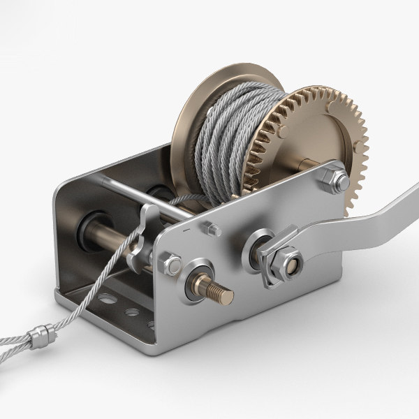Hand winch 3D model TurboSquid 1416528