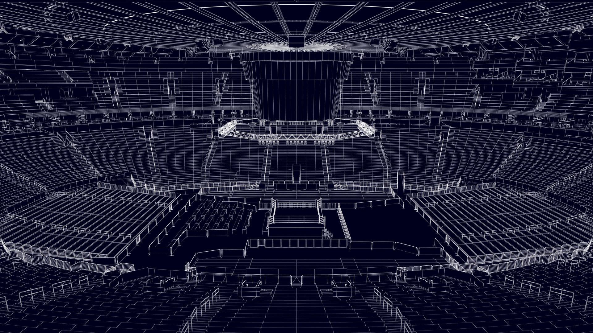Msg boxing arena audience 3D TurboSquid 1416582
