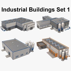 3d model industrial building