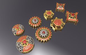 indian multi shaped pendants model