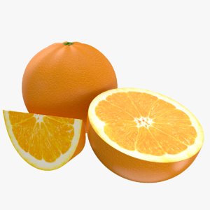 3D orange fruit