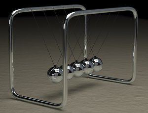 3D newton s cradle model