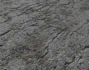 Old asphalt road PBR
