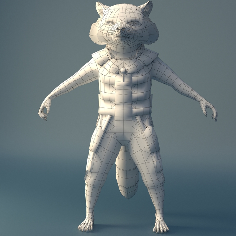 Rocket raccoon 3D model - TurboSquid 1417216