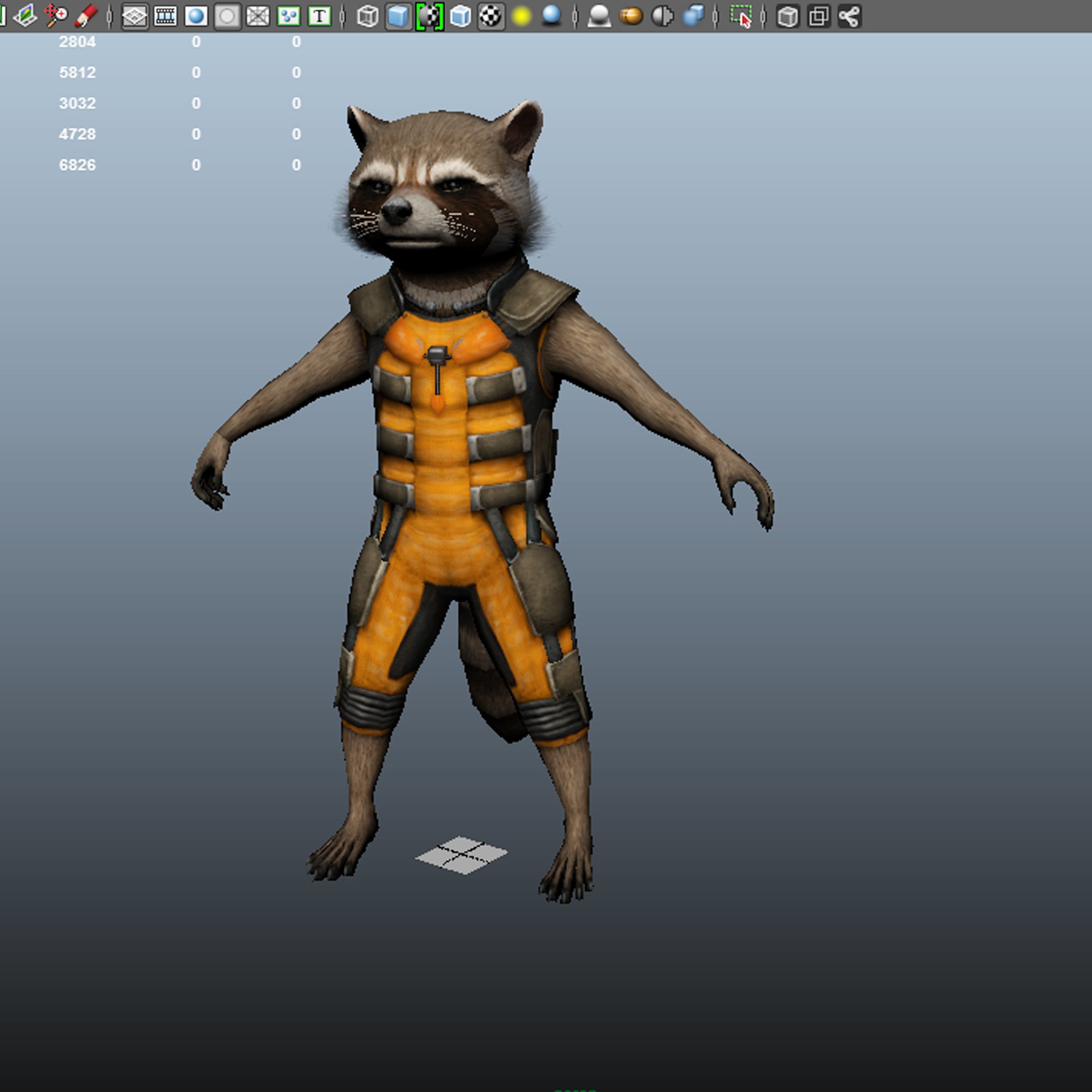 Rocket raccoon 3D model - TurboSquid 1417216