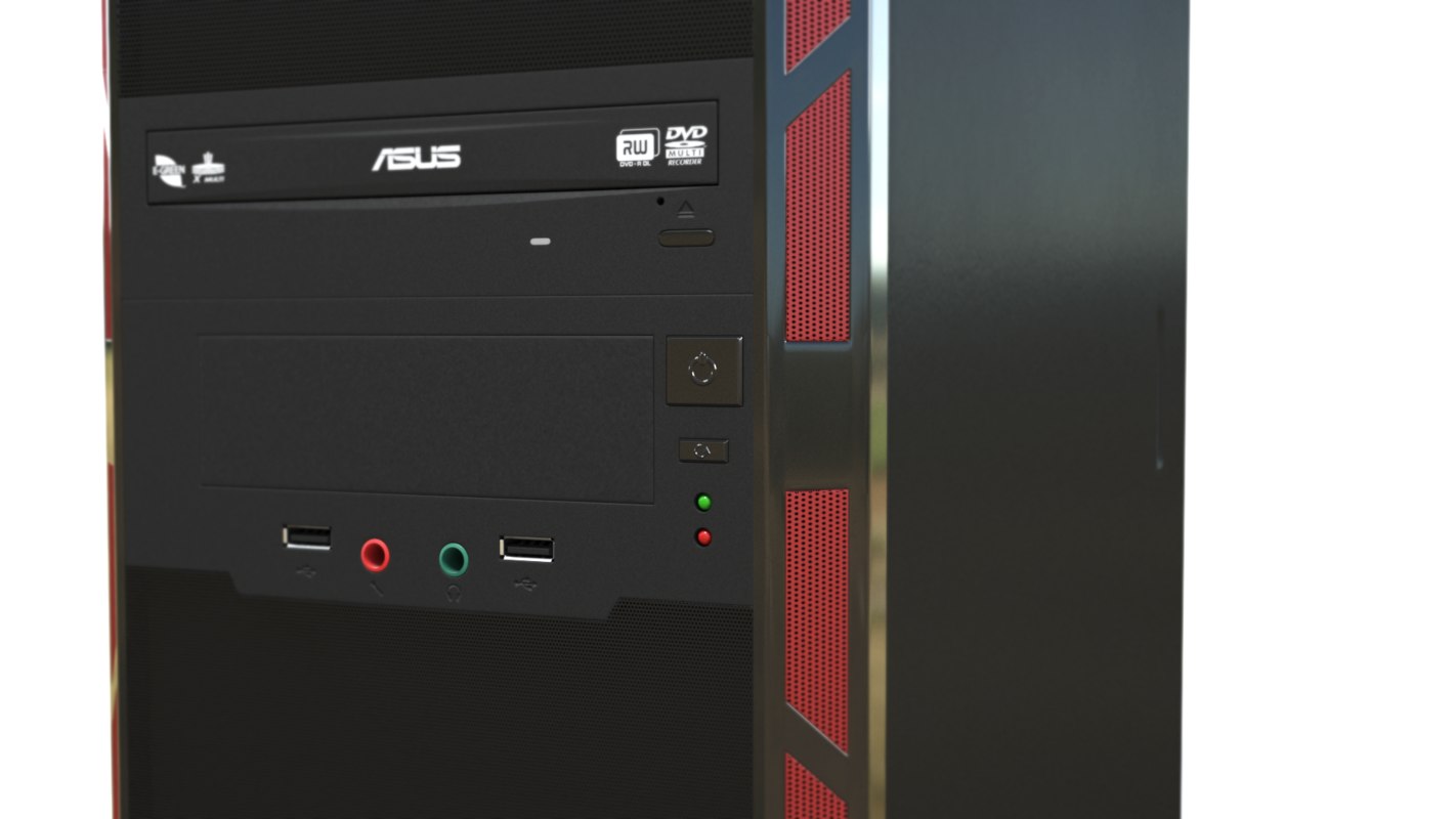 3D desktop computer case model TurboSquid 1417593