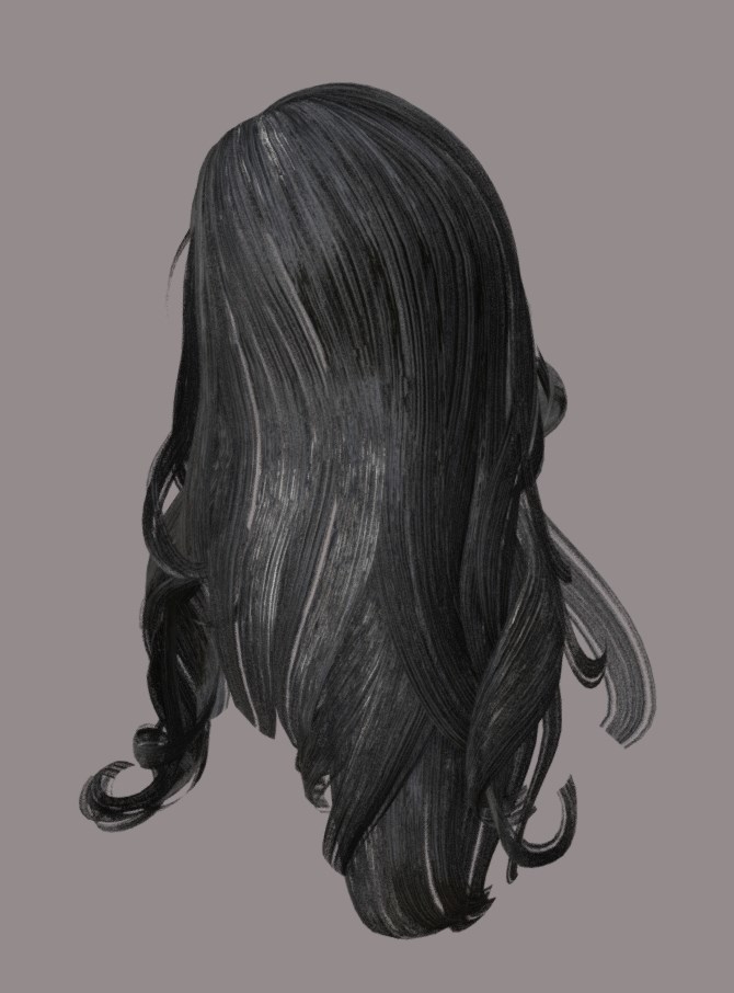 Female hairstyle hair 3D model - TurboSquid 1417624