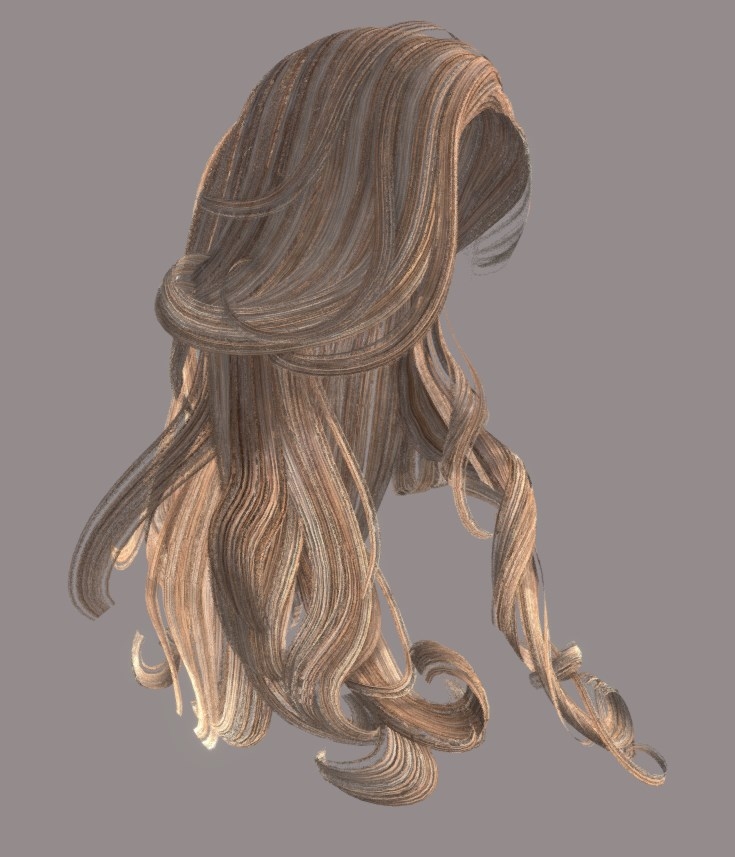 3D female hairstyle hair model TurboSquid 1418954