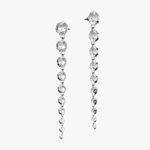 3D model diamond earrings