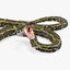 3D model green python snake rigged