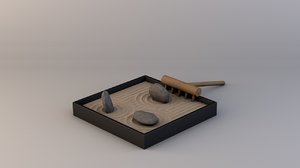 zen rake garden 3D